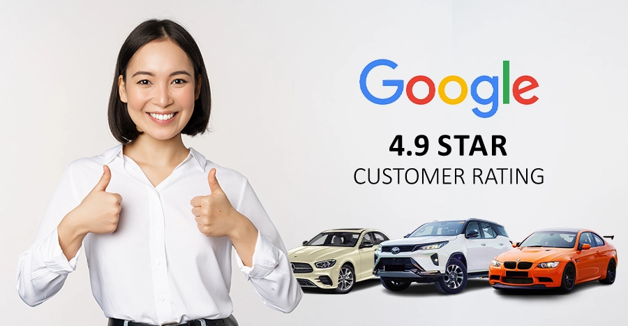 Sgcarmart Quotz obtaining 4.9 star on Google Review